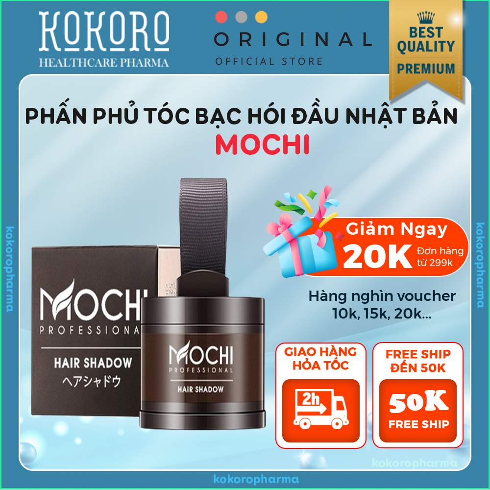 Phấn MOCHI Phủ Bạc, Chấm Hói Nhật Bản - Phấn Phủ Che Khuyết Điểm Chân Tóc Che Hói MOCHI
