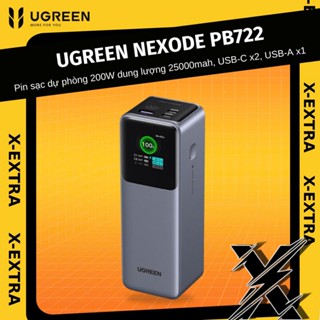 Pin sạc dự phòng UGREEN Nexode PB722 200W dung lượng 25000mah, 2C1A hổ trợ sạc nhanh UFC/ PD/ PPS/ QC/ SCP màn hình LED