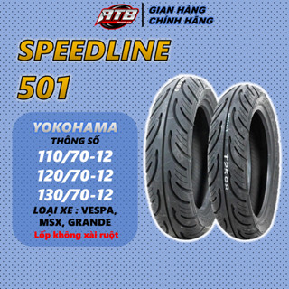 Vỏ lốp xe máy YOKOHAMA 110/70-12 120/70-12 130/70-12 TL S501 (Lốp không ruột)