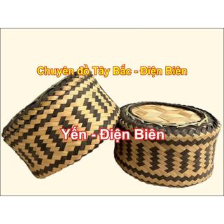 Ếp khẩu; Cóng khẩu (dùng đựng xôi) - Sản phẩm đan tre thủ công người dân tộc Thái