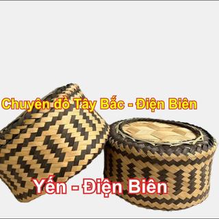 Ếp khẩu; Cóng khẩu (dùng đựng xôi) - Sản phẩm đan tre thủ công người dân tộc Thái