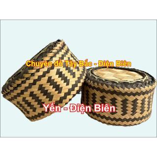 Ếp khẩu; Cóng khẩu (dùng đựng xôi) - Sản phẩm đan tre thủ công người dân tộc Thái