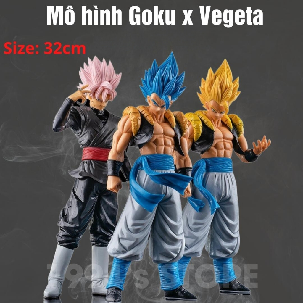 Mô hình Figure Dragon Ball Gogeta cao 32cm cực ngầu, cực chi tiết, mô hình 7 viên ngọc rồng Vegeta x