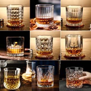 Ly thủy tinh uống whisky 210ml đến 350ml, Cốc uống rượu mạnh, cold brew, trà, cà phê muối