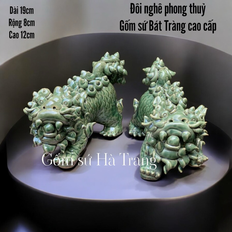 Đôi nghê phong thuỷ  Gốm sứ Bát Tràng