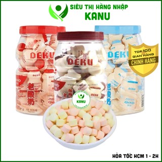 [Hũ 30 lọ] Kẹo sữa chua yakult viên nén khô Deku 240g, đồ ăn vặt ngon rẻ