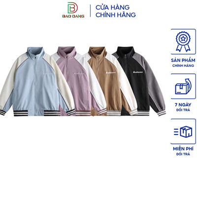 Áo khoác gió nam nữ chất liệu dù 2 lớp phối viền 4 màu cơ bản phong cách thanh lịch đầy cuốn hút 2026 Bảo Đăng.
