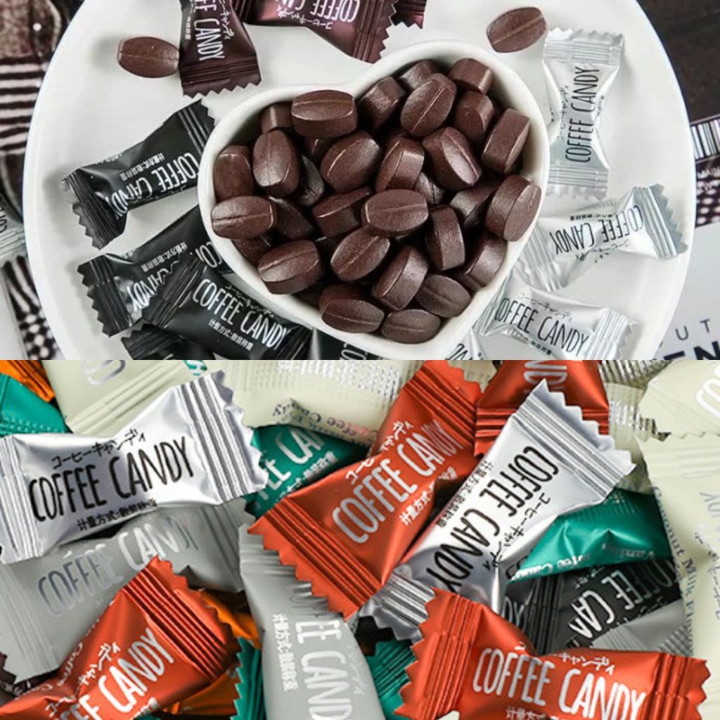 Kẹo cà phê không đuờng ăn kiêng đậm vị Cafe. Kẹo Coffee candy Đài Loan.