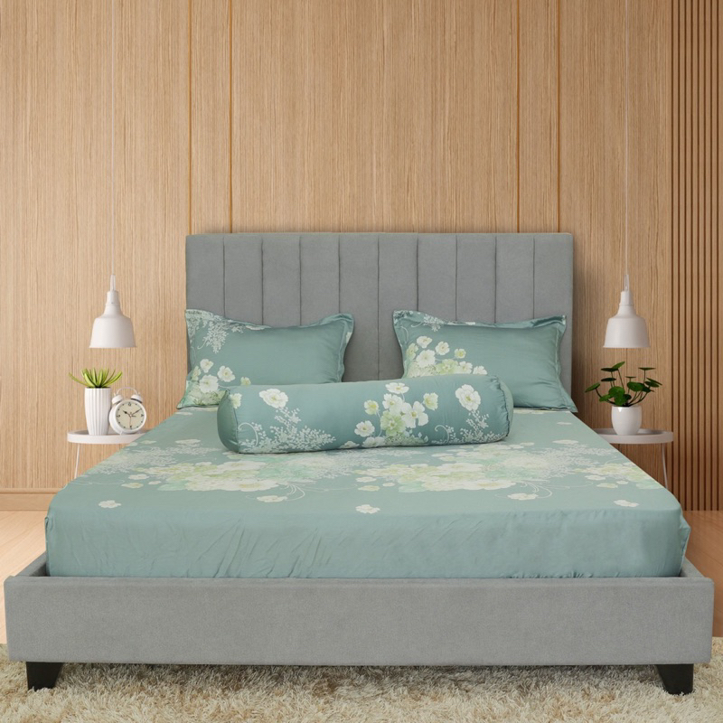 Bộ ga gối, bộ drap gối Tencel Premium Hometex ( 1m6x2m, 1m8x2m) 4 món