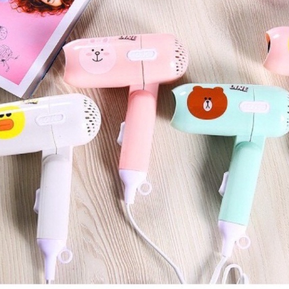 ❣️Máy Sấy Tóc Mini Icon Siêu Kute ❣️2 Chế Độ Gấp Gọn Vỏ nhựa cứng cao cấp