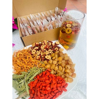 Set Trà Dưỡng Nhan Ngũ Vị Thảo Mộc Giúp Đẹp Da, Ngủ Ngon, Giữ Dáng, Thanh Nhiệt