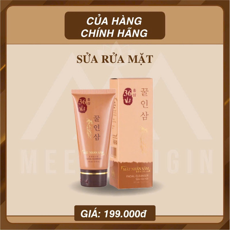 Sữa Rửa Mặt Mật - Nhân Sâm 36 Vị MEEA ORIGIN (80ml)