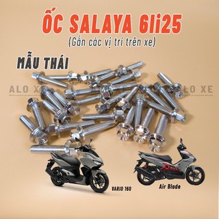 Ốc salaya 6li25 Inox 304 Trụ V2 THÁI gắn két nước và các vị trí tương thích trên xe máy (Giá 1 con) Phụ kiện, Phụ Tùng