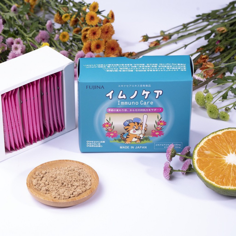 Cốm IMMUNO CARE hỗ trợ tăng cường sức đề kháng, giúp giảm nguy cơ viêm mũi, viên họng , giảm ốm vặt Nhật Bản