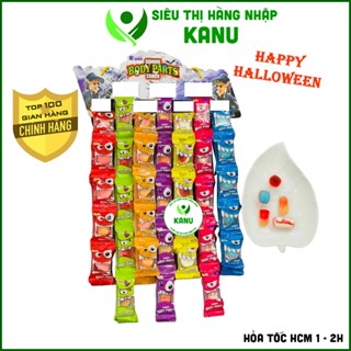   Lốc 70 gói  Kẹo dẻo halloween body Risen Mỹ cho bé ăn vặt khám phá vui  con mắt mũi hàm răng tay chân  