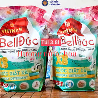 Hương nước hoa Nước giặt xả BellĐức 3.8L công nghệ sinh học không hóa chất không độc hại - NANO