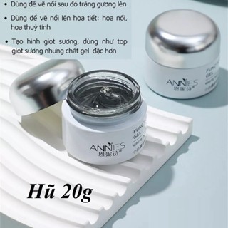 Gel vẽ nổi thủy tinh Annies chà tráng gương nổi, vẽ nổi, gel định hình úp móng