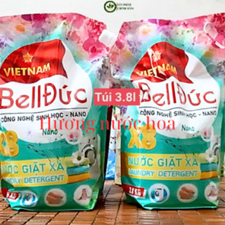 Hương nước hoa Nước giặt xả BellĐức 3.8L công nghệ sinh học không hóa chất không độc hại - NANO