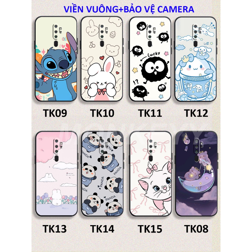 Ốp lưng Oppo A5 2020 / A9 2020 TPU viền vuông in hình hoạt hình stitch.. đáng yêu cute