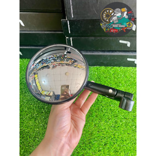Gương chiếu hậu TRÒN CẦU LỒI cho xe máy, góc nhìn rộng, mặt gương to, đường kính 115mm, thân gương sơn đen