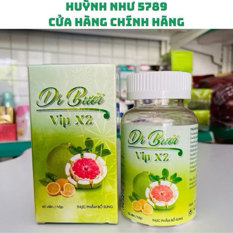 Detox Giảm Cân Dr Bưởi Vip X2 xổ mỡ siết eo thanh lọc đào thải mỡ bụng (1 hộp 60viên)
