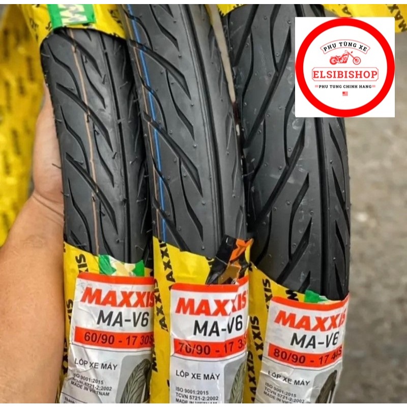 Vỏ Lốp xe Maxxis gai xương cá, phượng hoàng MA-V6 ( xài ruột ) 80/90-17 70/90-17 60/90-17 Chính Hãng