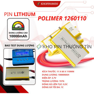 Cell pin Lipo 10000mAh mới sạc dự phòng trong suốt chuẩn dung lượng.