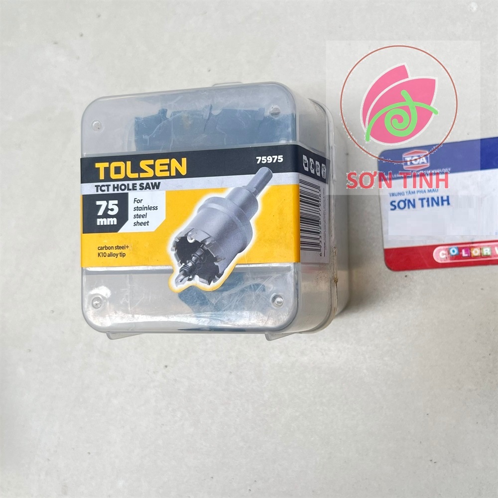 TOLSEN Mũi khoan lỗ khoét lỗ tường bê tông 75mm Hole Saw 75975