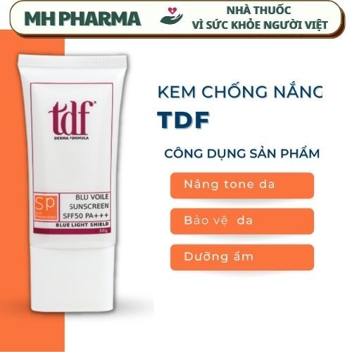 TDF BLU VOILE SUNSCREEN SPF50 PA+++ KEM DƯỠNG CHỐNG NẮNG chính hãng từ MH Pharma