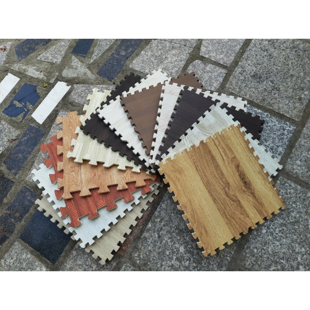 Thảm xốp vân gỗ các loại kích thước 30cm x 30cm x 1cm