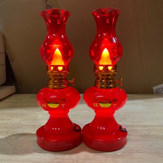 Đèn dầu chạy pin có công tắc cao 21cm ( Kèm cặp pin ) – Bóng LED