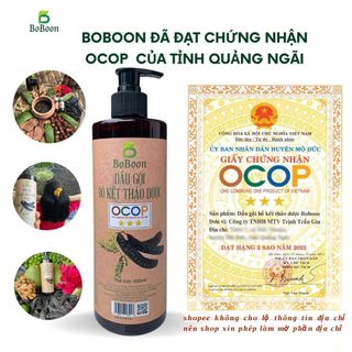 Dầu gội bồ kết cô đặc thảo dược sạch gàu, nấm, ngứa, chống, ngăn rụng tóc, mọc tóc BoBoon- organic