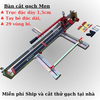 Bàn cắt gạch Men Chuyên dụng -tặng 2 lưỡi-Bàn đẩy gạch Toboki-29 vòng bi,14kg-thanh trục dày 1,5cm