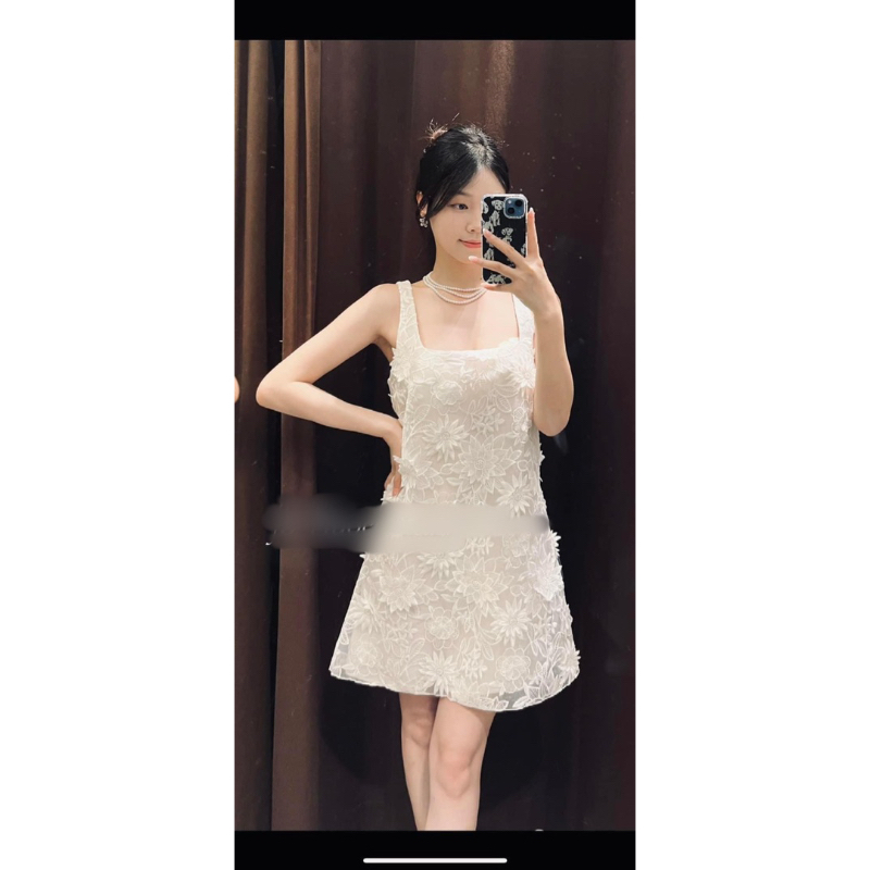 váy zara size s authentic, hoa siêu đẹp lun