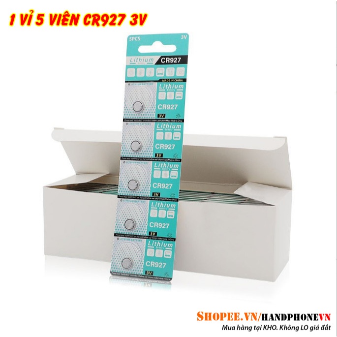 1 vỉ 5 Viên Pin Cúc 3V CR927 Button Cell cho Đồng Hồ Điện Tử, Đồ Chơi, Máy Tính, Nguồn Nuôi cho PCB