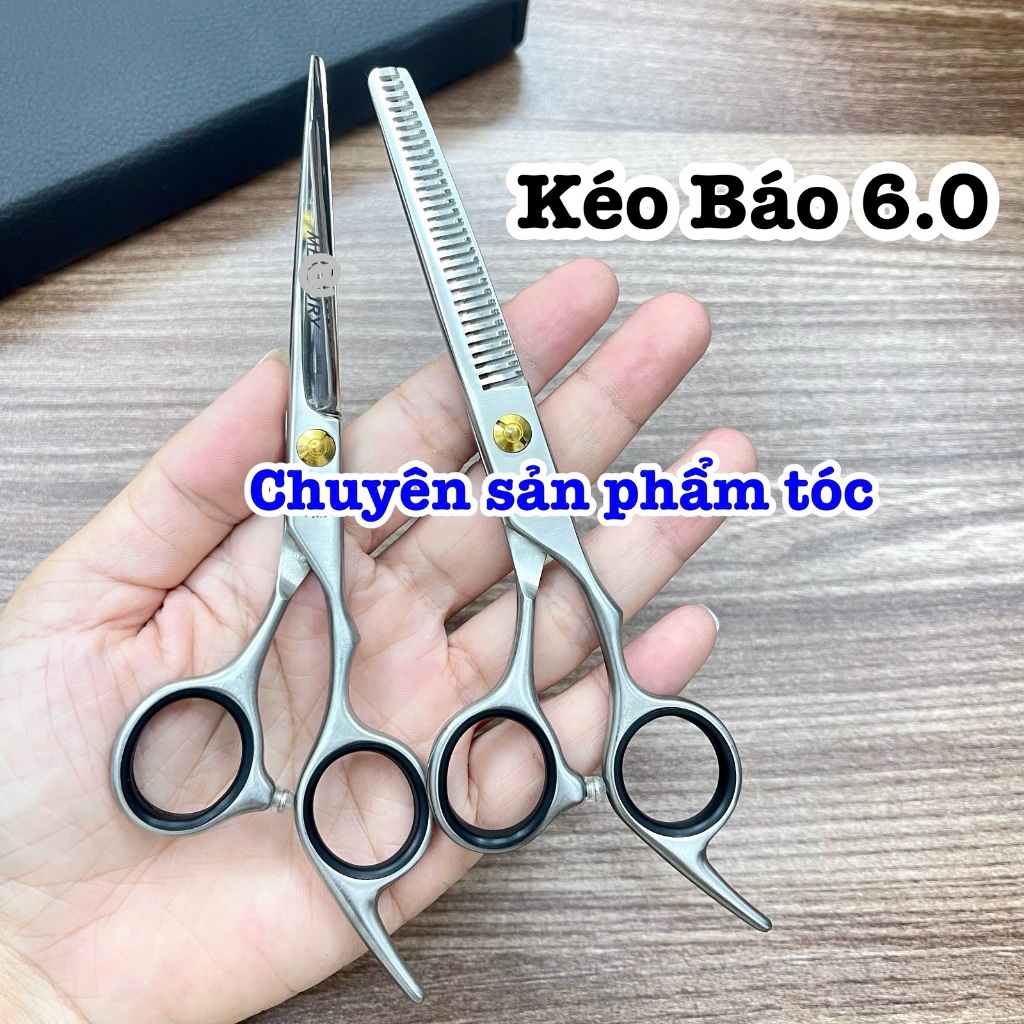 ✅JG Kéo Cắt Tóc Cao Cấp JG 6.0 - Kéo Báo 6.0 in, Kích Thước 6 Inch, Màu Trắng, Vật Liệu Thép Nhật S440C
