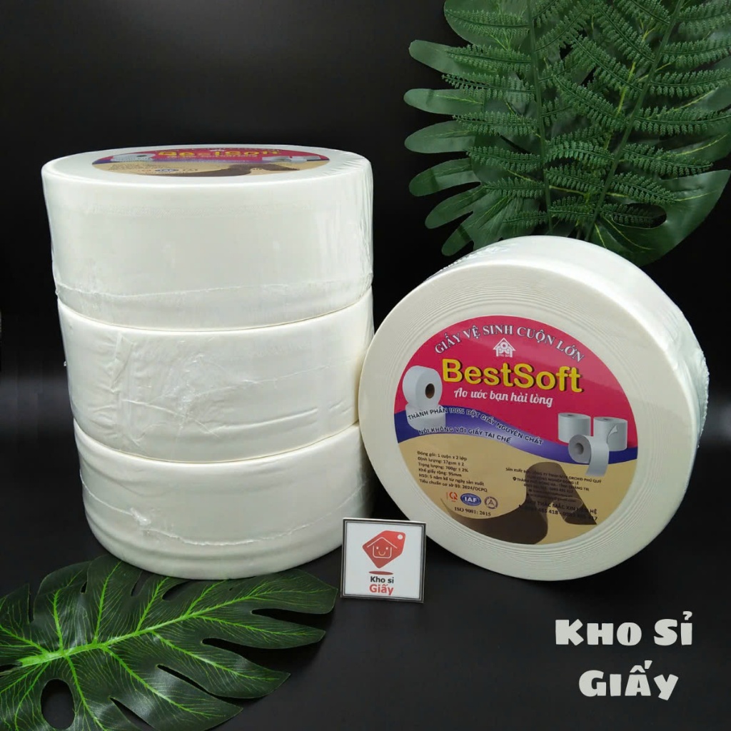COMBO 4 CUỘN GIẤY VỆ SINH BEST SOFT 700 GRAM