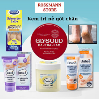 Kem Chống Nứt Gót Chân Balea Vasenline, Scholl Dưỡng Da Chân, Ngăn Ngừa Nứt Gót Glysolid-Bill Đức