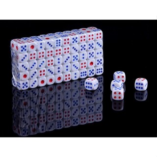Bộ 50 viên xúc xắc (xí ngầu) giá rẻ cỡ 14mm