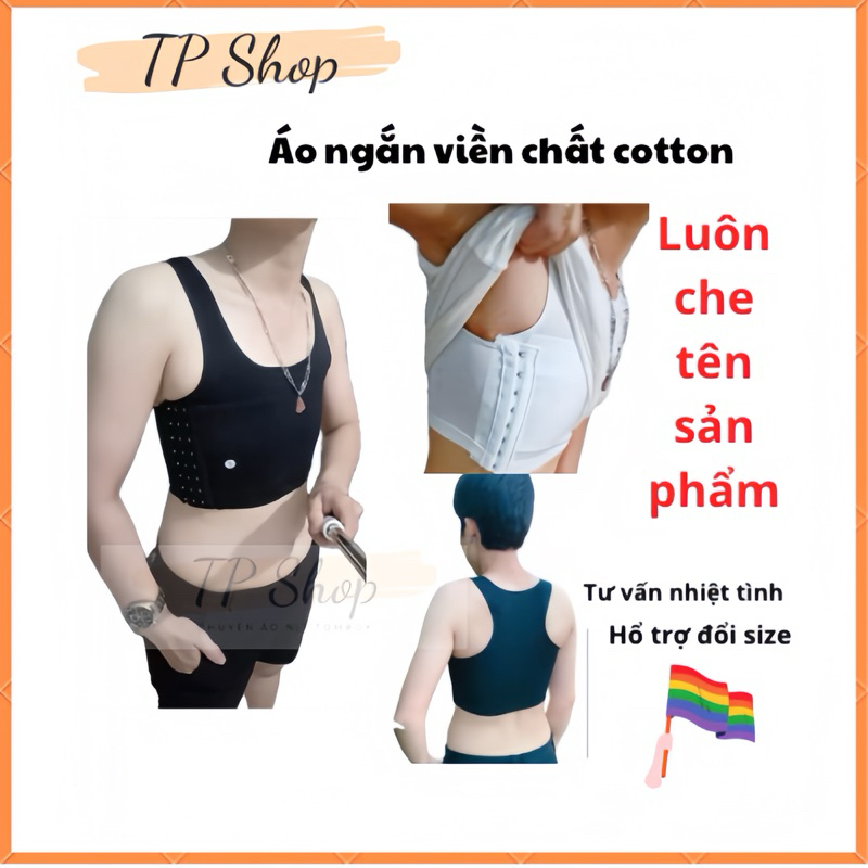 Áo Nịt Ngực Ba Lỗ Ngắn Cao cấp có lót bản nịt bên trong , nịt bó sát