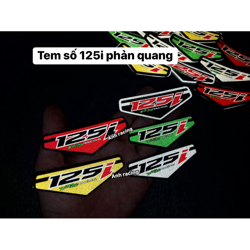 TEM DECAL TAM GIÁC SỐ 125i PHẢN QUANG