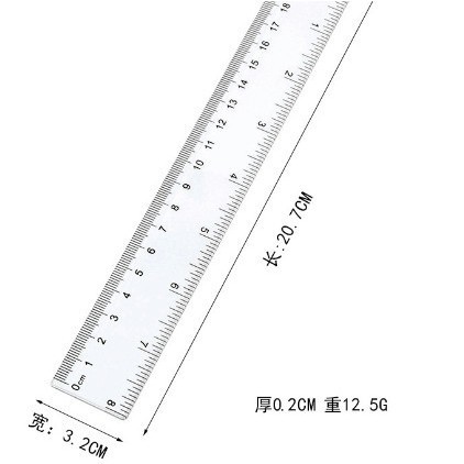 Set 5 Thước kẻ khắc vạch khắc số không sợ mờ