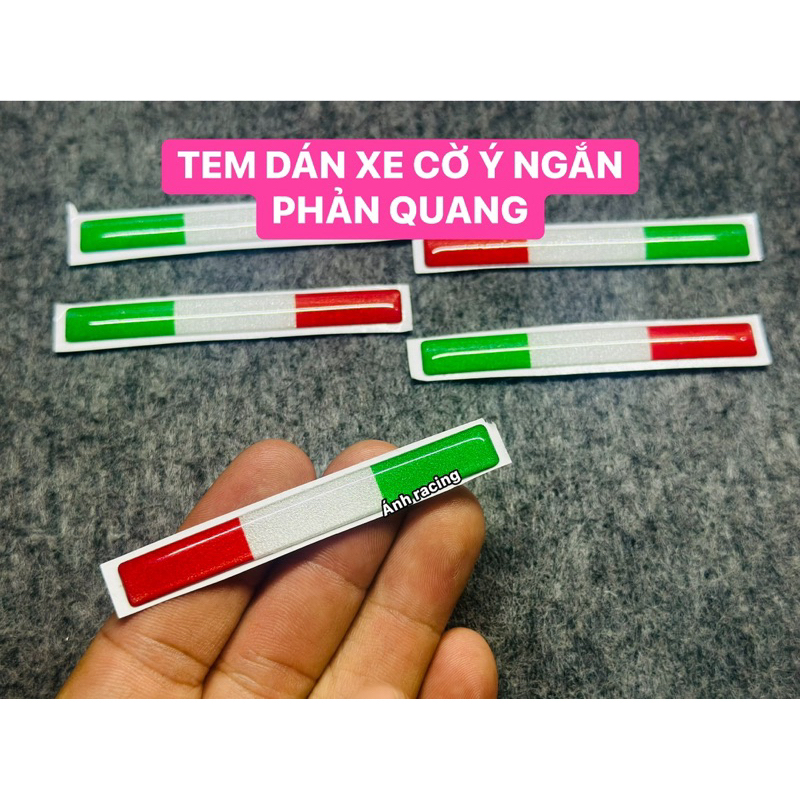 TEM DECAL CỜ Ý PHẢN QUANG