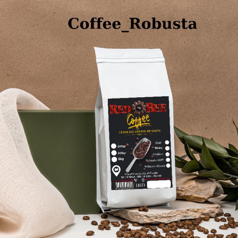 Cà phê nguyên chất ROBUSTA rang Mộc sạch