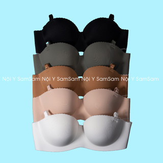 Áo ngực su cúp ngang đệm mút dày 3cm không gọng nâng ngực che mỡ lưng áo lót hàng loại 1 nhiều màu size 34-36-38
