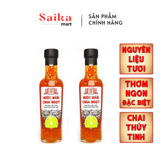  Mắm Ớt Tỏi Chua Ngọt pha sẵn cao cấp Làng Chài Xưa, chai thủy tinh 300gram