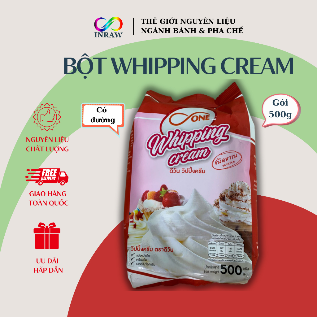 Bột Whipping Cream Thái Lan 500gr (Có Đường)
