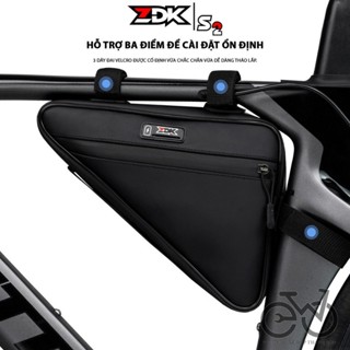 Túi Gắn Sườn Xe Đạp ZDK S2, Mẫu Túi Tam Giác Vải Da Dày Dặn, Đựng Đồ Dùng Treo Xe Đạp Thể Thao Tiện Lợi