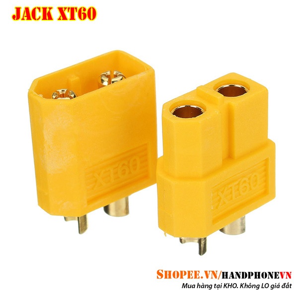 Jack Cắm Xt60 Mạ Vàng - Phích Nối Nguồn Điện Cho Thiết Bị Điện Công Suất Lớn