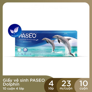  Giấy Vệ Sinh Paseo Dolphin 10 Cuộn 4 Lớp 